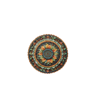 Mandala minta fehér pólón