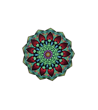 Mandala minta fehér pólón