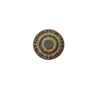 Mandala minta szürke pólón
