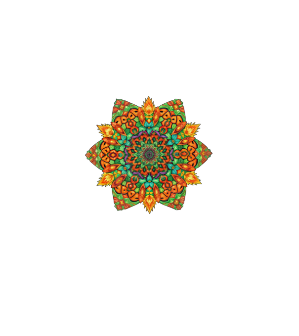Mandala minta szürke pólón