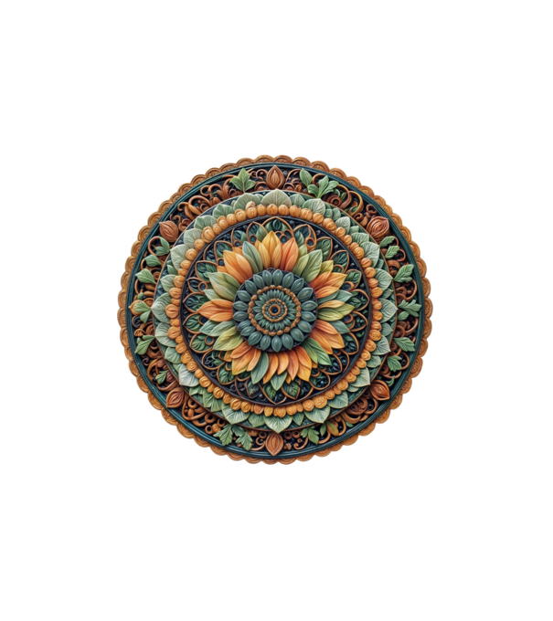 Mandala minta fehér pólón