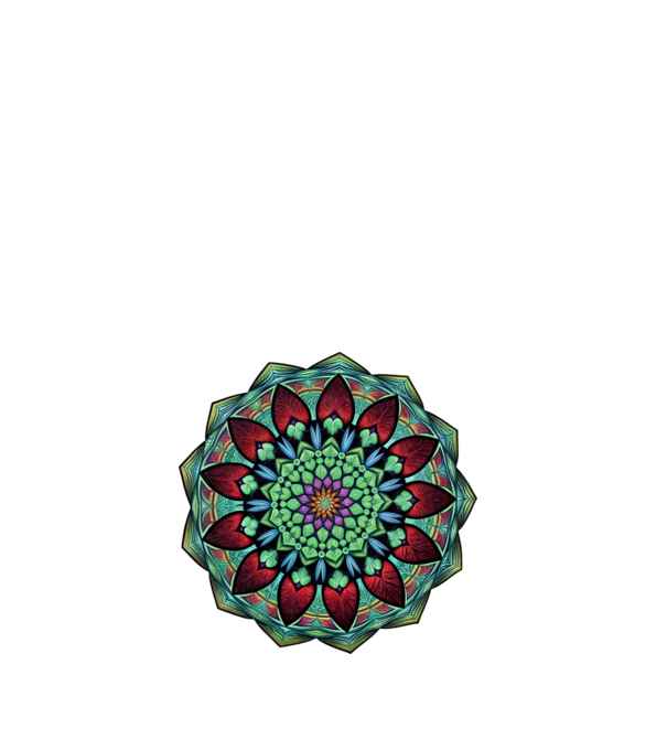 Mandala minta fehér pólón