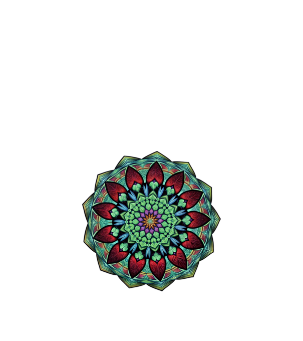 Mandala minta királykék pólón