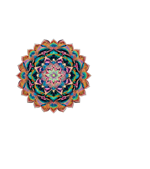 mandala minta fekete pólón