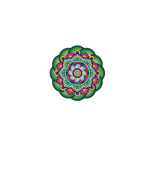 mandala minta farmerkék pólón