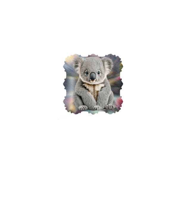 Koala minta szürke pólón