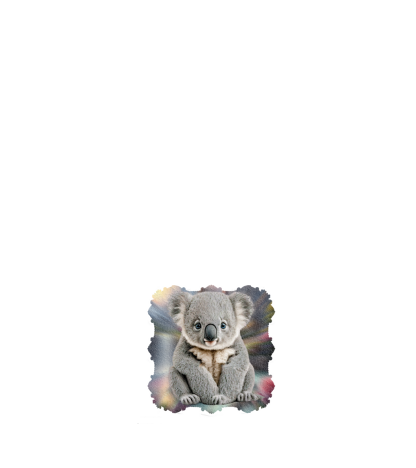 Koala minta világos rózsaszín pólón