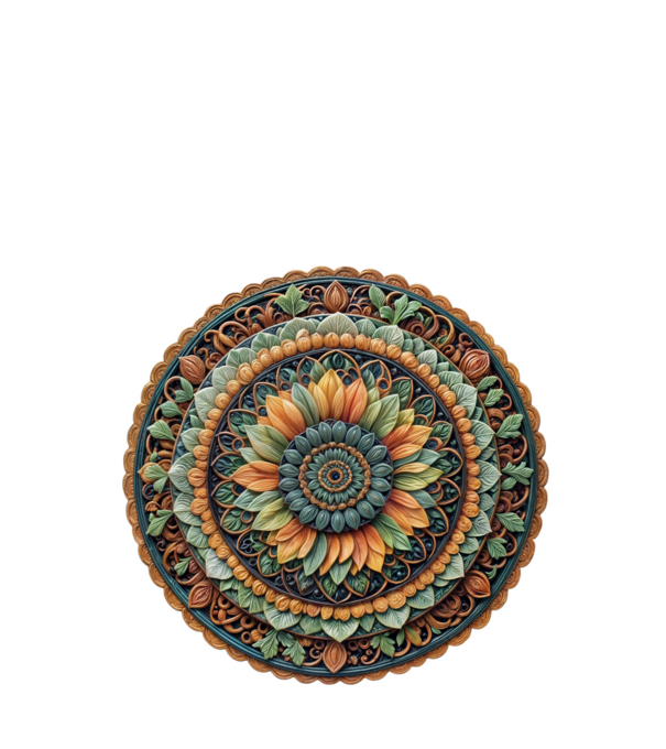 Mandala minta almazöld pólón
