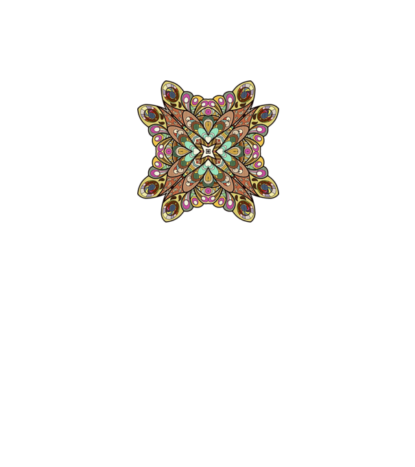 Mandala minta szürke pólón