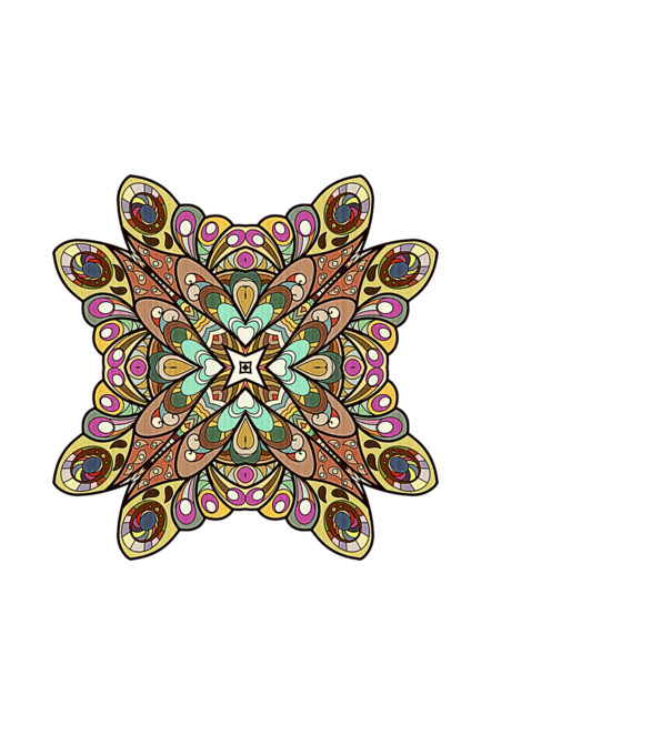 Mandala minta világoskék pólón