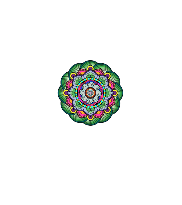mandala minta szürke pólón