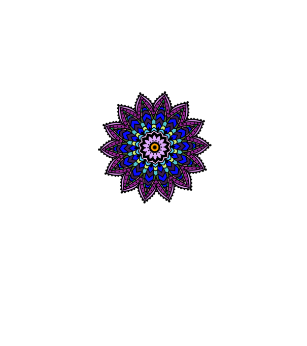 mandala minta farmerkék pólón