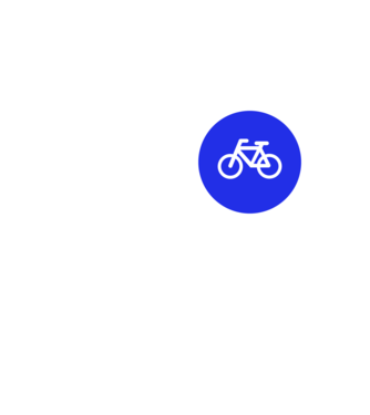 Kerékpár kresz tábla minta neonsárga pólón