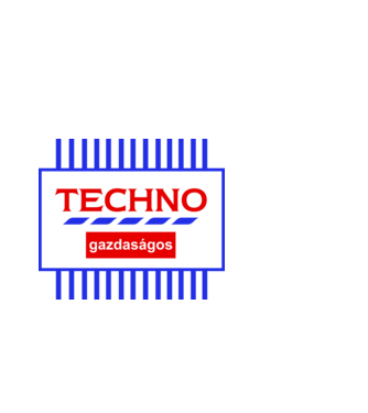 Techno minta fekete pólón