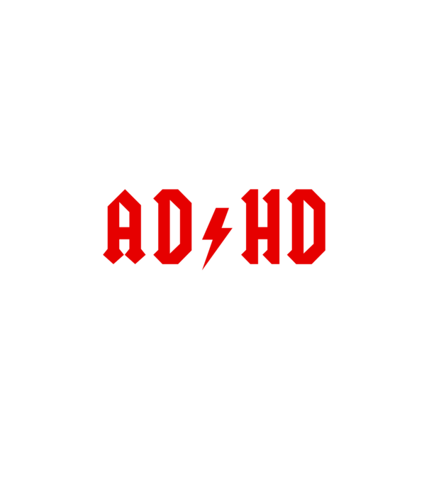 ADHD minta fehér pólón