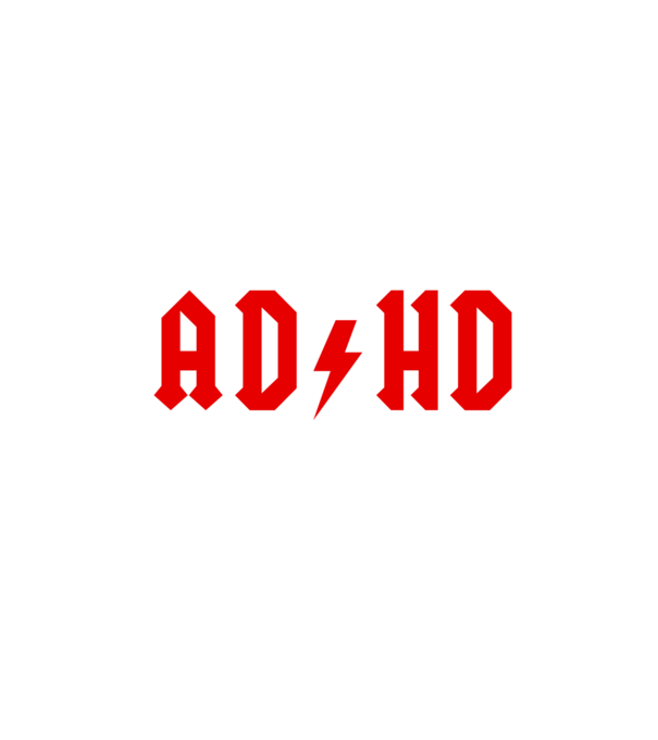 ADHD minta fekete pólón