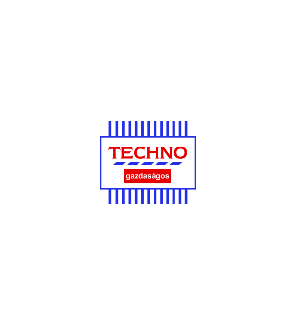 Techno minta fehér/piros pólón