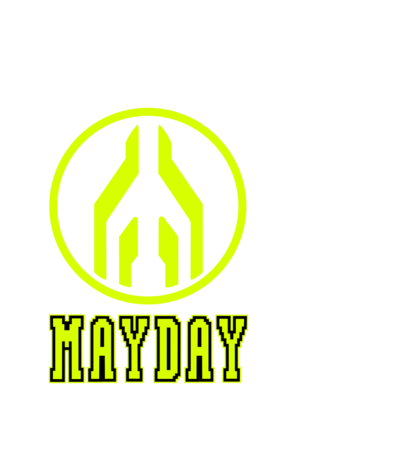 Mayday minta fehér pólón