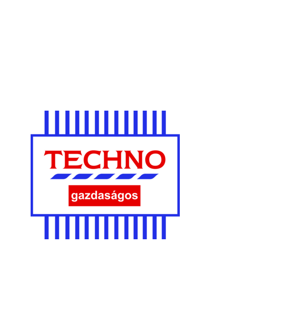 Techno minta fekete pólón