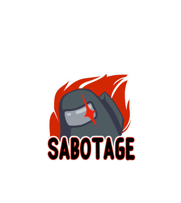 Among Us - Sabotage minta fekete pólón