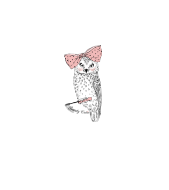 Beauty Owl minta szürke pólón