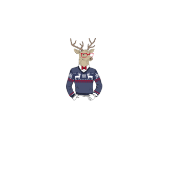 Christmas Deer minta rózsaszín pólón