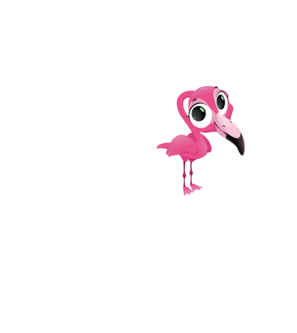 Funny Flamingo minta neonsárga pólón