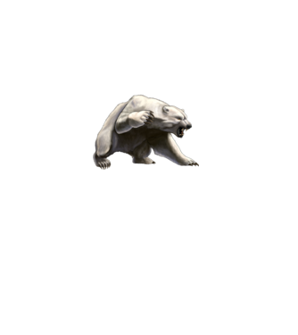 Angry Polar Bear minta szürke pólón