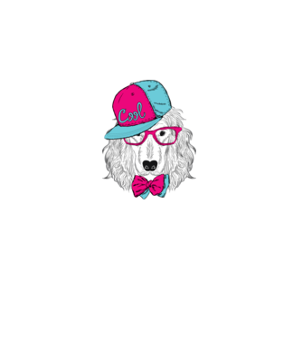 Snapback Dog minta fehér/piros pólón