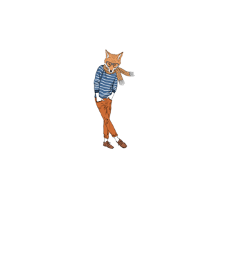Fashion Fox minta szürke pólón
