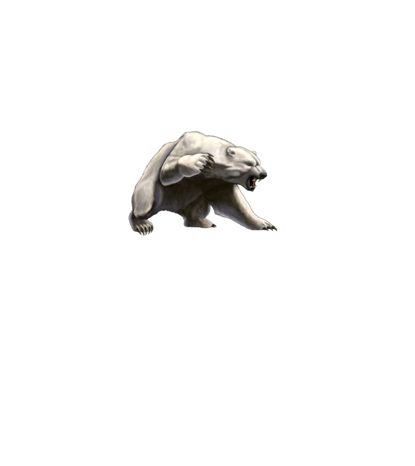 Angry Polar Bear minta szürke pólón