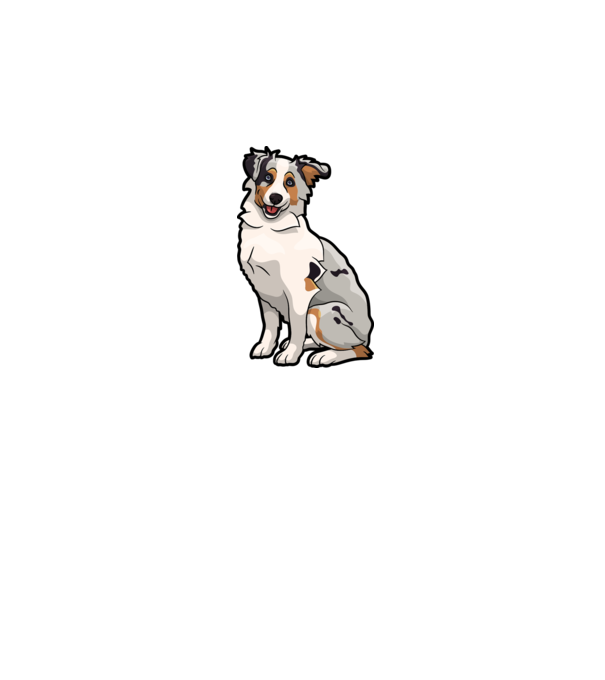 Border Collie minta szürke pólón