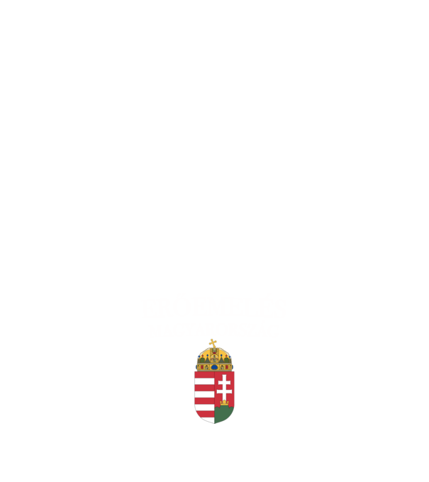 ERŐEMELÉS MAGYARORSZÁG - fehér felirat -szív fölé minta sötétkék pólón