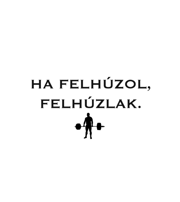 Felhúzlak minta fehér pólón