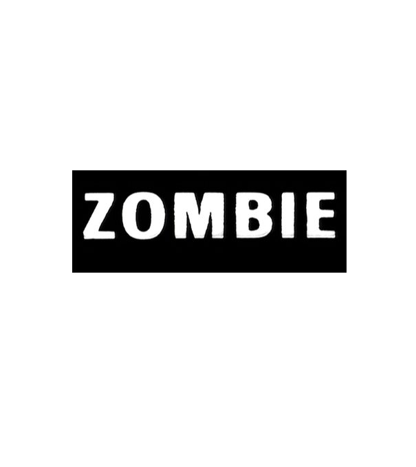 zombie minta fekete pólón