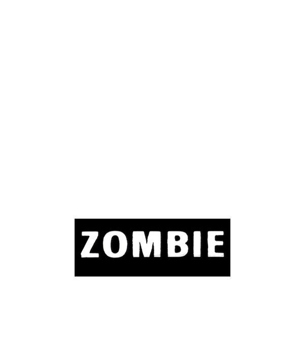 zombie minta sötétkék pólón