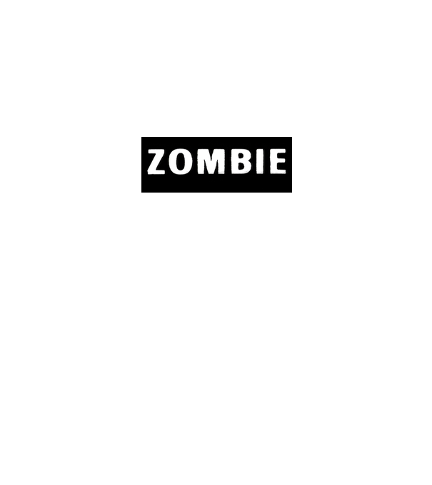 zombie minta fekete pólón