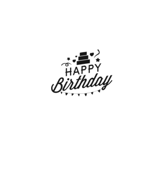 Happy Birthday, Boldog szülinapot póló  minta fehér pólón