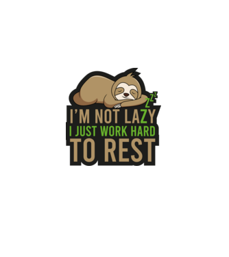Lazy sloth minta zöld pólón