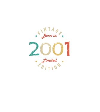 Born in 2001 minta fekete pólón