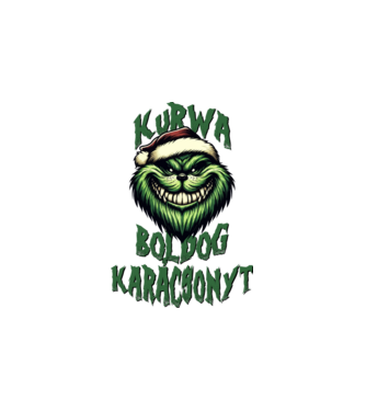 Kurwa Boldog Karácsonyt minta fehér pólón