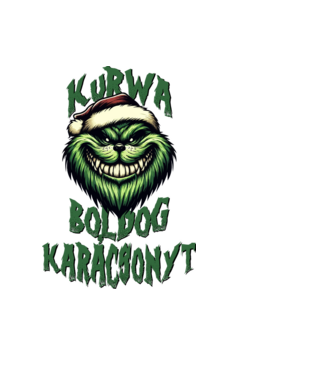 Kurwa Boldog Karácsonyt minta fekete pólón