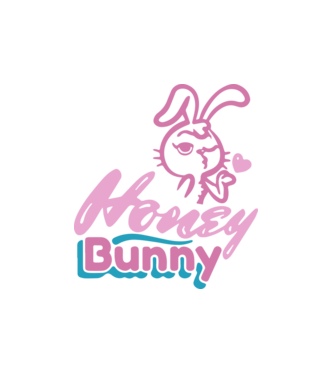 Honey Bunny minta fehér pólón