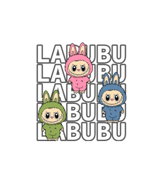 Labubu minta homokszín pólón