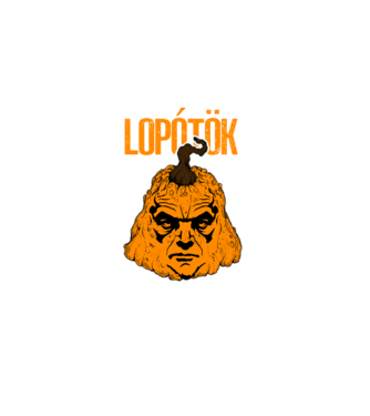 Lopótök minta fekete pólón
