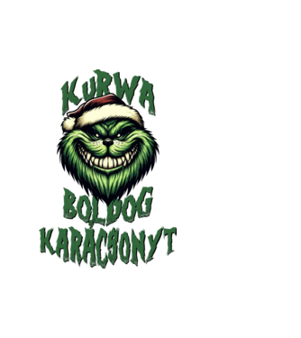 Kurwa Boldog Karácsonyt minta fehér pólón