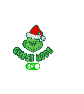 Grinch Mode On minta sötétkék pólón