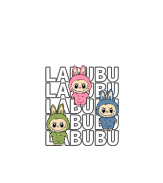 Labubu minta fehér pólón