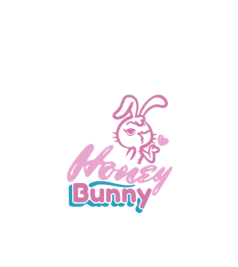 Honey Bunny minta fehér pólón