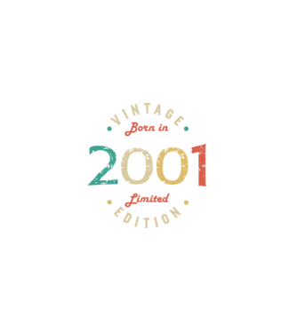 Born in 2001 minta fekete pólón